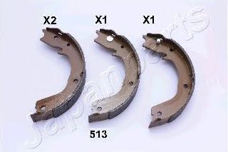 Комплект тормозных колодок, стояночная тормозная система JAPANPARTS GF-513AF