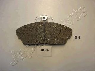 Комплект тормозных колодок, дисковый тормоз JAPANPARTS PA-003AF