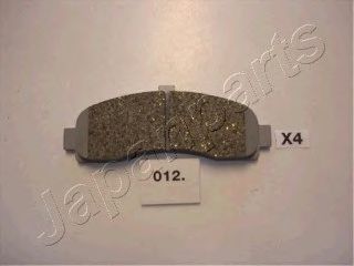Комплект тормозных колодок, дисковый тормоз JAPANPARTS PA-012AF