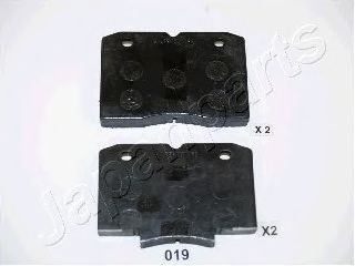 Комплект тормозных колодок, дисковый тормоз JAPANPARTS PA-019AF