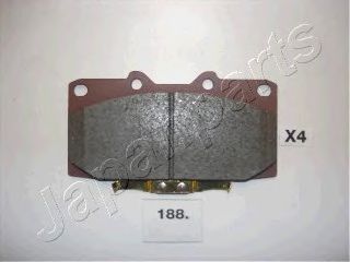 Комплект тормозных колодок, дисковый тормоз JAPANPARTS PA-188AF