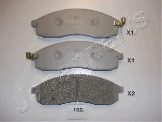 Комплект тормозных колодок, дисковый тормоз JAPANPARTS PA-192AF