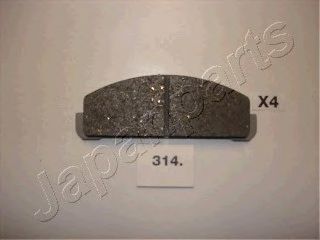 Комплект тормозных колодок, дисковый тормоз JAPANPARTS PA-314AF