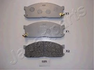 Комплект тормозных колодок, дисковый тормоз JAPANPARTS PA-325AF