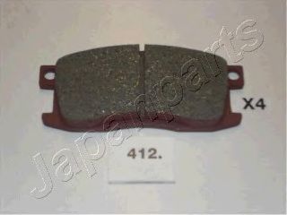 Комплект тормозных колодок, дисковый тормоз JAPANPARTS PA-412AF