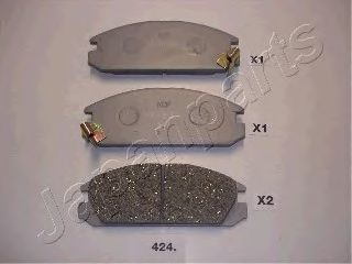 Комплект тормозных колодок, дисковый тормоз JAPANPARTS PA-424AF