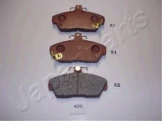 Комплект тормозных колодок, дисковый тормоз JAPANPARTS PA-430AF
