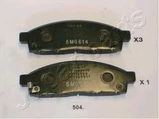 Комплект тормозных колодок, дисковый тормоз JAPANPARTS PA-504AF