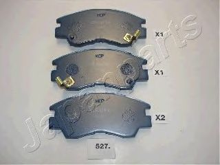 Комплект тормозных колодок, дисковый тормоз JAPANPARTS PA-527AF