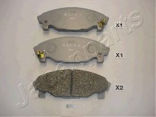 Комплект тормозных колодок, дисковый тормоз JAPANPARTS PA-699AF