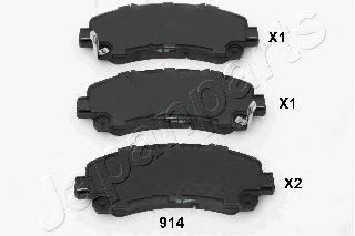 Комплект тормозных колодок, дисковый тормоз JAPANPARTS PA-914AF