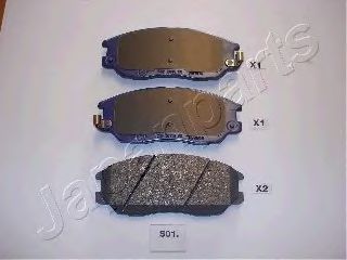 Комплект тормозных колодок, дисковый тормоз JAPANPARTS PA-S01AF