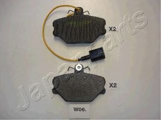 Комплект тормозных колодок, дисковый тормоз JAPANPARTS PA-W06AF