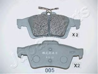 Комплект тормозных колодок, дисковый тормоз JAPANPARTS PP-005AF