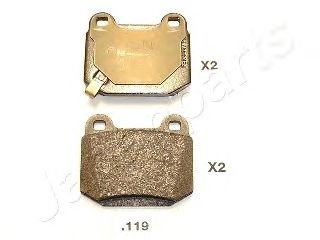 Комплект тормозных колодок, дисковый тормоз JAPANPARTS PP-119AF