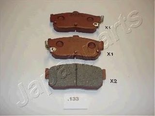 Комплект тормозных колодок, дисковый тормоз JAPANPARTS PP-133AF