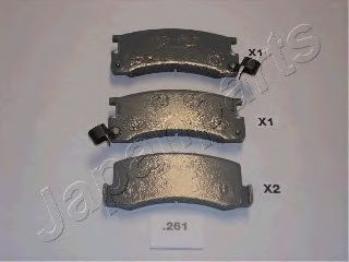 Комплект тормозных колодок, дисковый тормоз JAPANPARTS PP-261AF