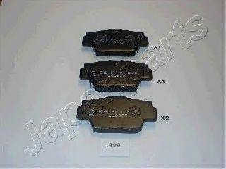 Комплект тормозных колодок, дисковый тормоз JAPANPARTS PP-499AF