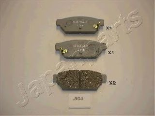 Комплект тормозных колодок, дисковый тормоз JAPANPARTS PP-504AF