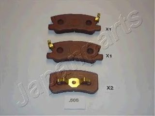 Комплект высокоэффективных тормозных колодок JAPANPARTS PP-505P