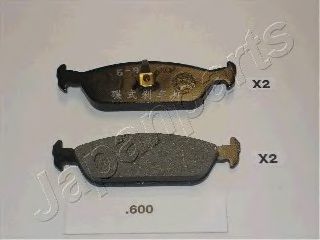 Комплект тормозных колодок, дисковый тормоз JAPANPARTS PP-600AF