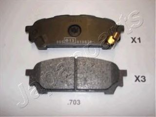 Комплект тормозных колодок, дисковый тормоз JAPANPARTS PP-703AF