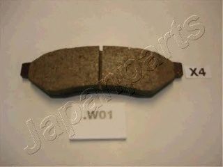 Комплект тормозных колодок, дисковый тормоз JAPANPARTS PP-W01AF