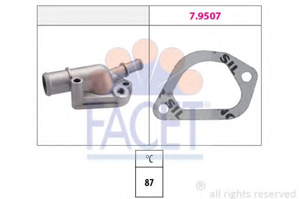 Термостат, охлаждающая жидкость FACET 7.8155