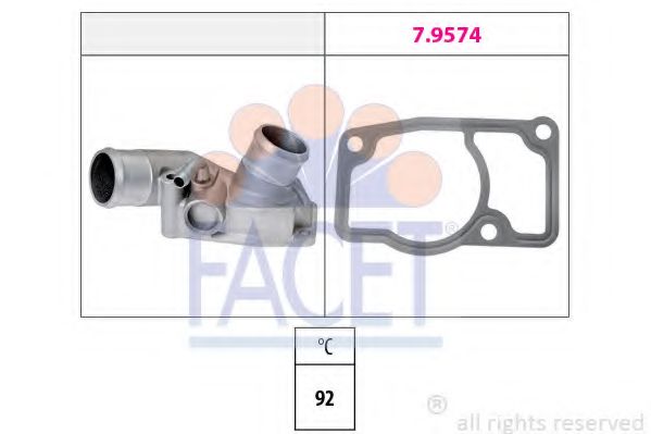 Термостат, охлаждающая жидкость FACET 7.8664