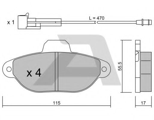 Комплект тормозных колодок, дисковый тормоз AISIN BPFI-1001