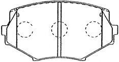 Комплект тормозных колодок, дисковый тормоз AISIN E1N022