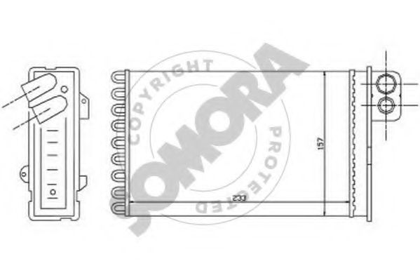 Теплообменник, отопление салона SOMORA 052350