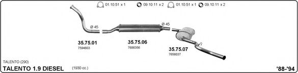 Система выпуска ОГ IMASAF 524000280