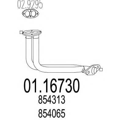 Труба выхлопного газа MTS 01.16730