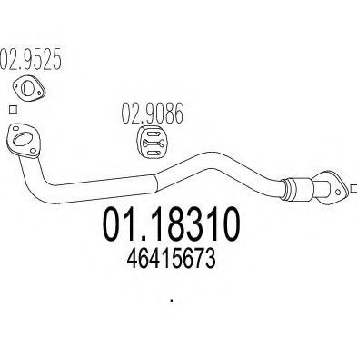 Труба выхлопного газа MTS 01.18310