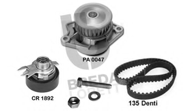 Водяной насос + комплект зубчатого ремня BREDA  LORETT KPA0048B