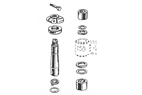 Ремкомплект, шкворень поворотного кулака OCAP 0927382