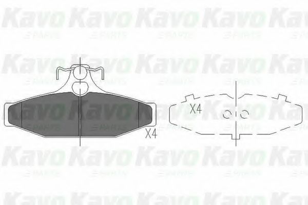 Комплект тормозных колодок, дисковый тормоз KAVO PARTS KBP-7503