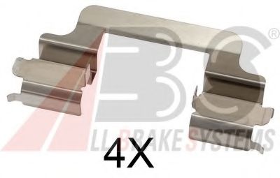 Комплектующие, колодки дискового тормоза A.B.S. 1727Q