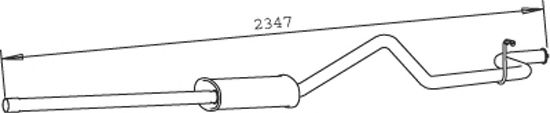 Глушитель выхлопных газов конечный DINEX 32318