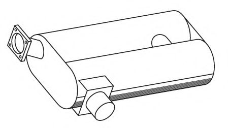 Средний / конечный глушитель ОГ DINEX 18303