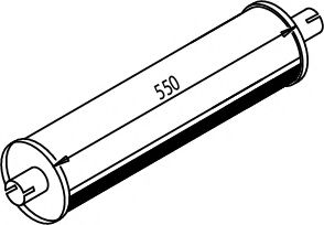 Средний / конечный глушитель ОГ DINEX 48300