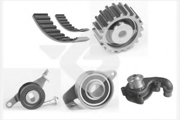Водяной насос + комплект зубчатого ремня HUTCHINSON KH 21WP70