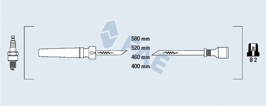 Комплект проводов зажигания FAE 83563