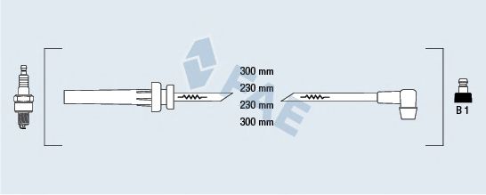 Комплект проводов зажигания FAE 83982