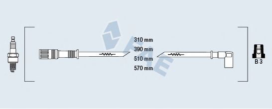 Комплект проводов зажигания FAE 85280