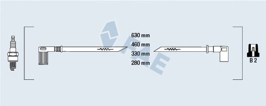 Комплект проводов зажигания FAE 85650