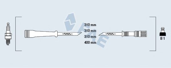 Комплект проводов зажигания FAE 85985
