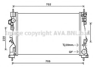 Радиатор, охлаждение двигателя AVA QUALITY COOLING AL2119