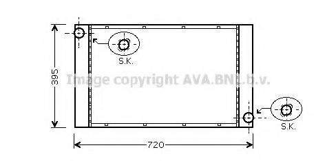 Радиатор, охлаждение двигателя AVA QUALITY COOLING BW2373